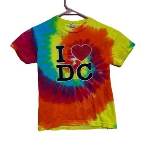 I Love DC Tie Dye Tee Size Small